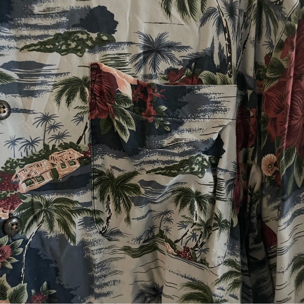 Vintage A Souvenir Of The Rainforest Café Mens Short Sleeve Hawaiian Shirt Large - Picture 5 of 9